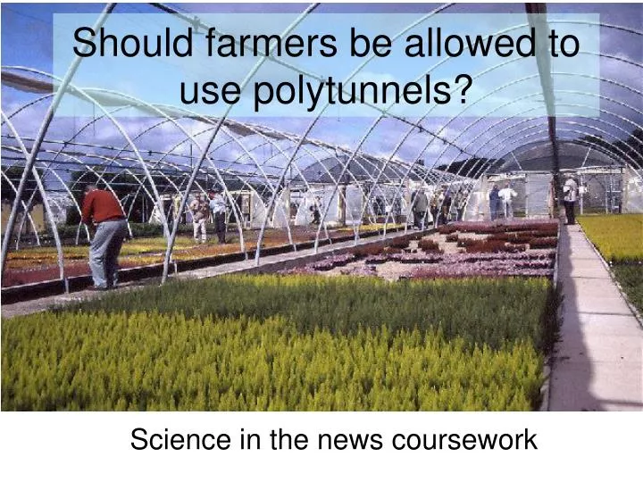 should farmers be allowed to use polytunnels