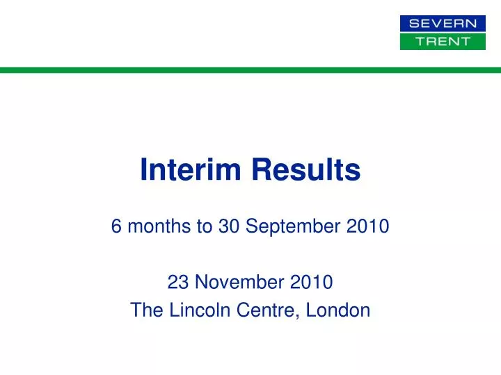 interim results