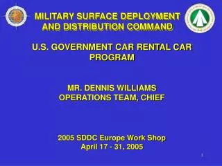 MILITARY SURFACE DEPLOYMENT AND DISTRIBUTION COMMAND