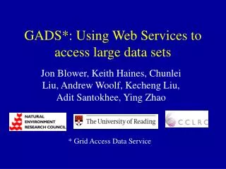 GADS*: Using Web Services to access large data sets