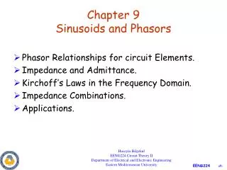 Chapter 9 Sinusoids and Phasors