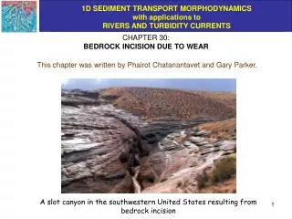 CHAPTER 30: BEDROCK INCISION DUE TO WEAR