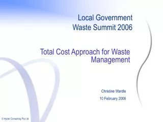 Local Government Waste Summit 2006