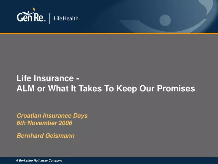 life insurance alm or what it takes to keep our promises