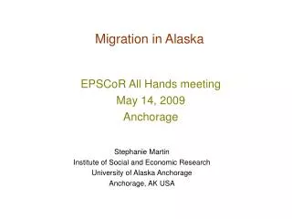 Migration in Alaska