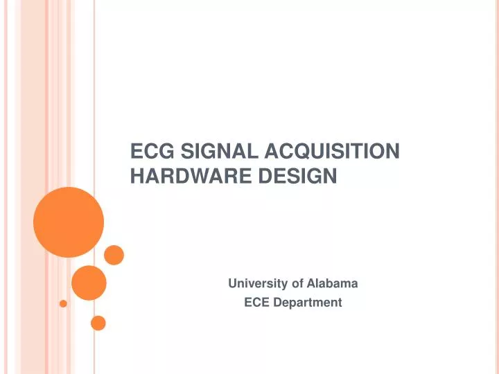 ecg signal acquisition hardware design