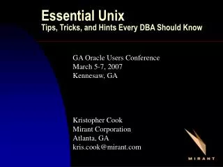 Essential Unix Tips, Tricks, and Hints Every DBA Should Know