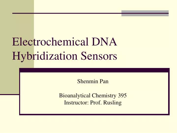 electrochemical dna hybridization sensors