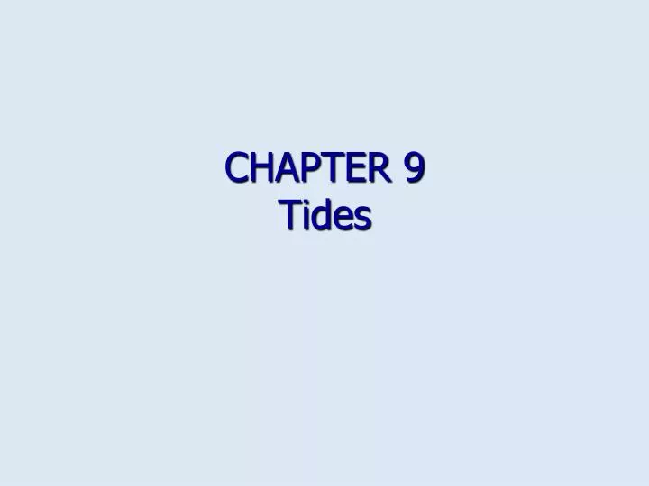 chapter 9 tides