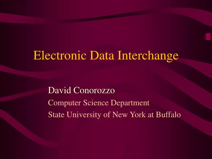 electronic data interchange