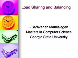 Load Sharing and Balancing