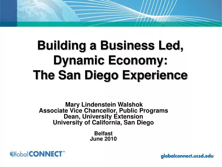 building a business led dynamic economy the san diego experience