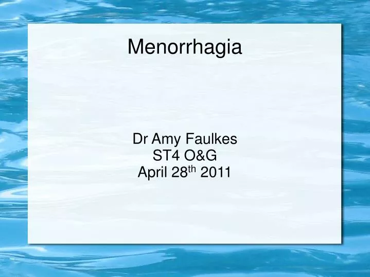 dr amy faulkes st4 o g april 28 th 2011