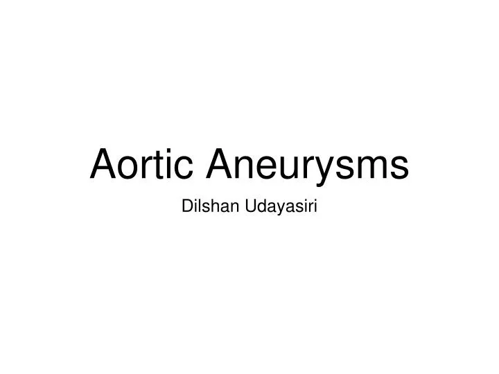 aortic aneurysms