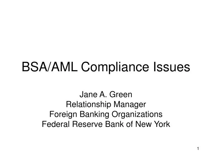 bsa aml compliance issues