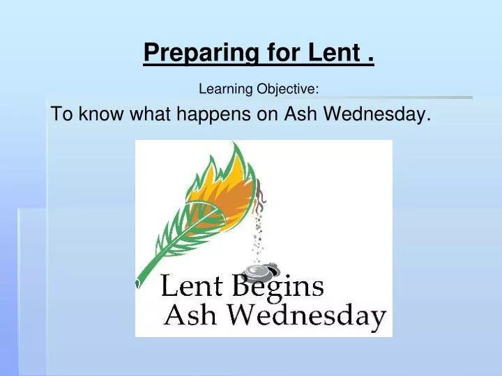 preparing for lent