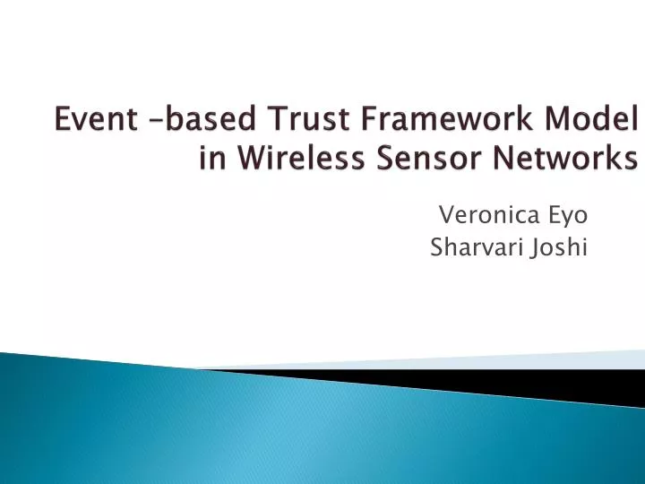 event based trust framework model in wireless sensor networks