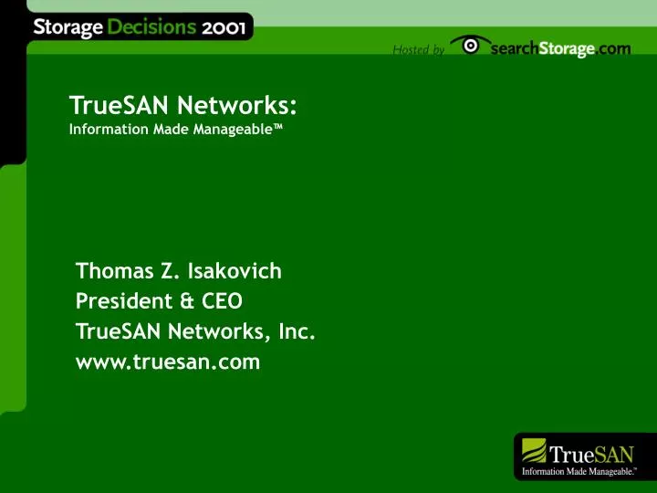 truesan networks information made manageable