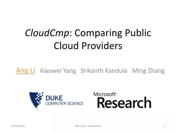 cloudcmp comparing public cloud providers