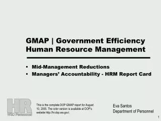 GMAP | Government Efficiency Human Resource Management