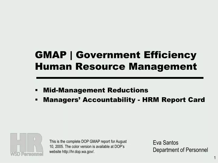 gmap government efficiency human resource management