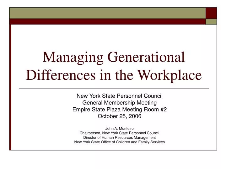 managing generational differences in the workplace