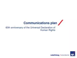 Communications plan