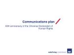 Communications plan - slide 1