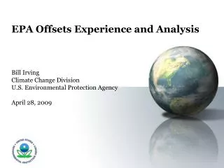 EPA Offsets Experience and Analysis