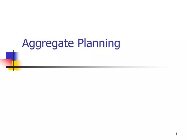 aggregate planning