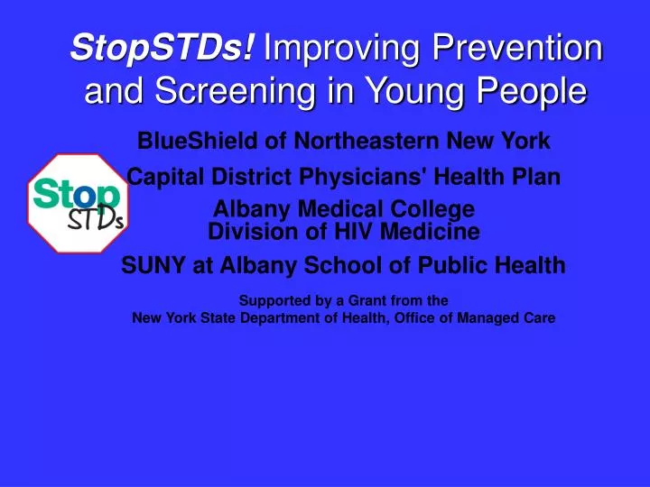 stopstds improving prevention and screening in young people