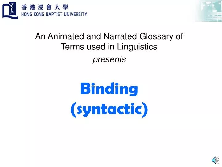 binding syntactic