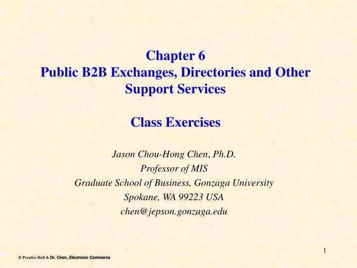 chapter 6 public b2b exchanges directories and other support services class exercises