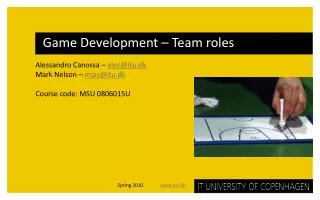 Game Development – Team roles