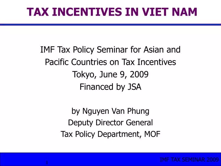 tax incentives in viet nam