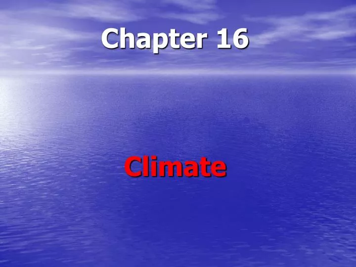 chapter 16 climate