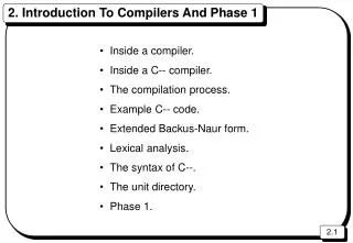 2. Introduction To Compilers And Phase 1