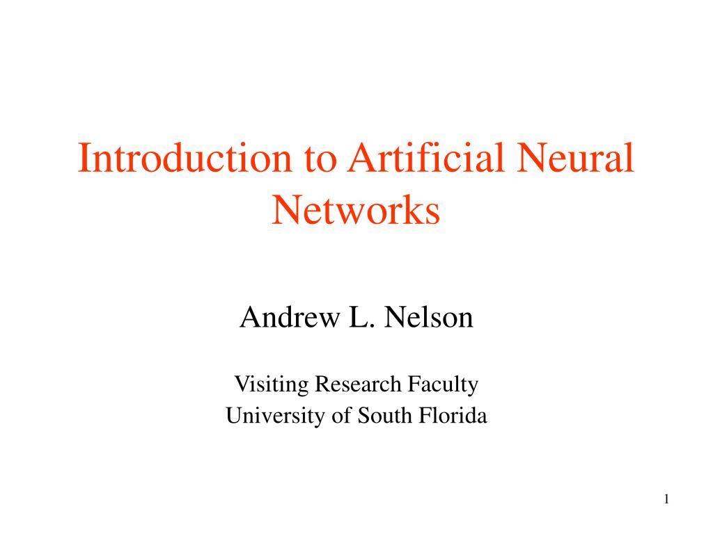 PPT - Introduction to Artificial Neural Networks PowerPoint ...