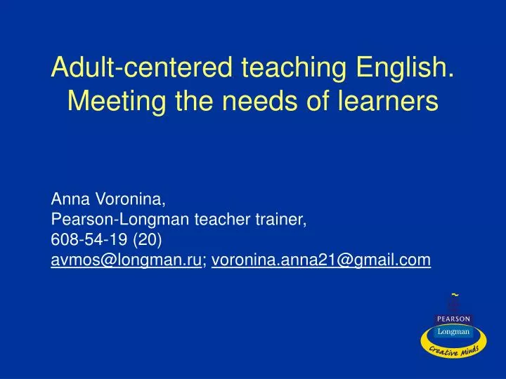 adult centered teaching english meeting the needs of learners