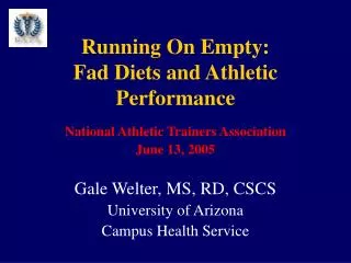 Running On Empty: Fad Diets and Athletic Performance