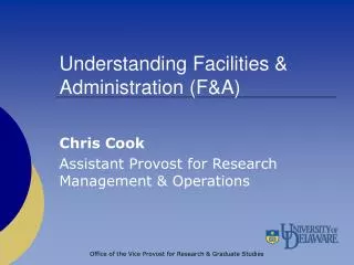 Understanding Facilities &amp; Administration (F&amp;A)