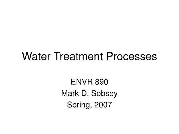 water treatment processes