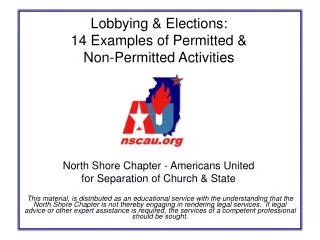 Lobbying &amp; Elections: 14 Examples of Permitted &amp; Non-Permitted Activities