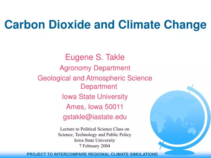 carbon dioxide and climate change