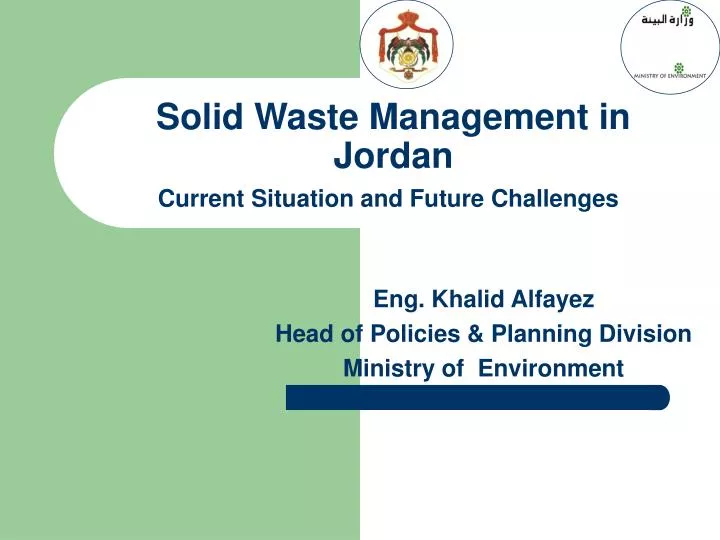 solid waste management in jordan current situation and future challenges