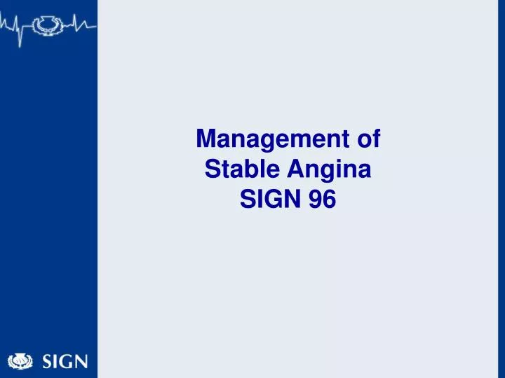 management of stable angina sign 96