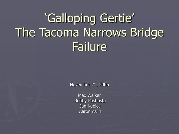 galloping gertie the tacoma narrows bridge failure
