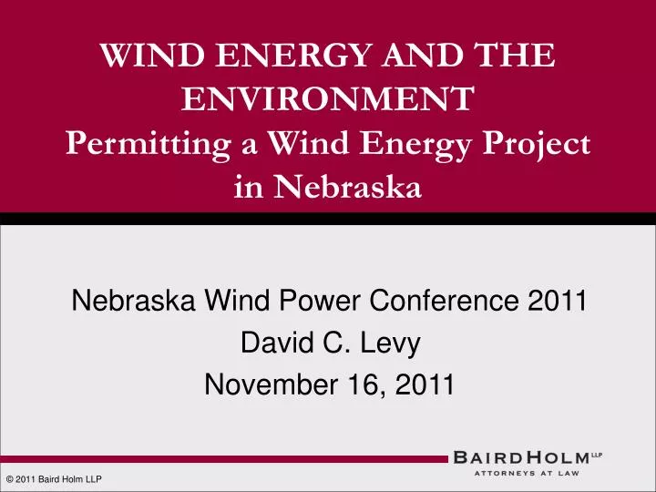 wind energy and the environment permitting a wind energy project in nebraska