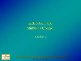 Extinction and Stimulus Control