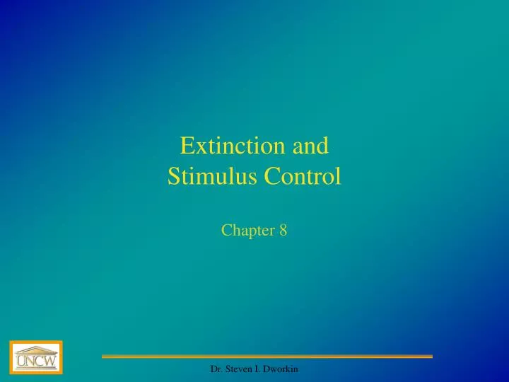 extinction and stimulus control